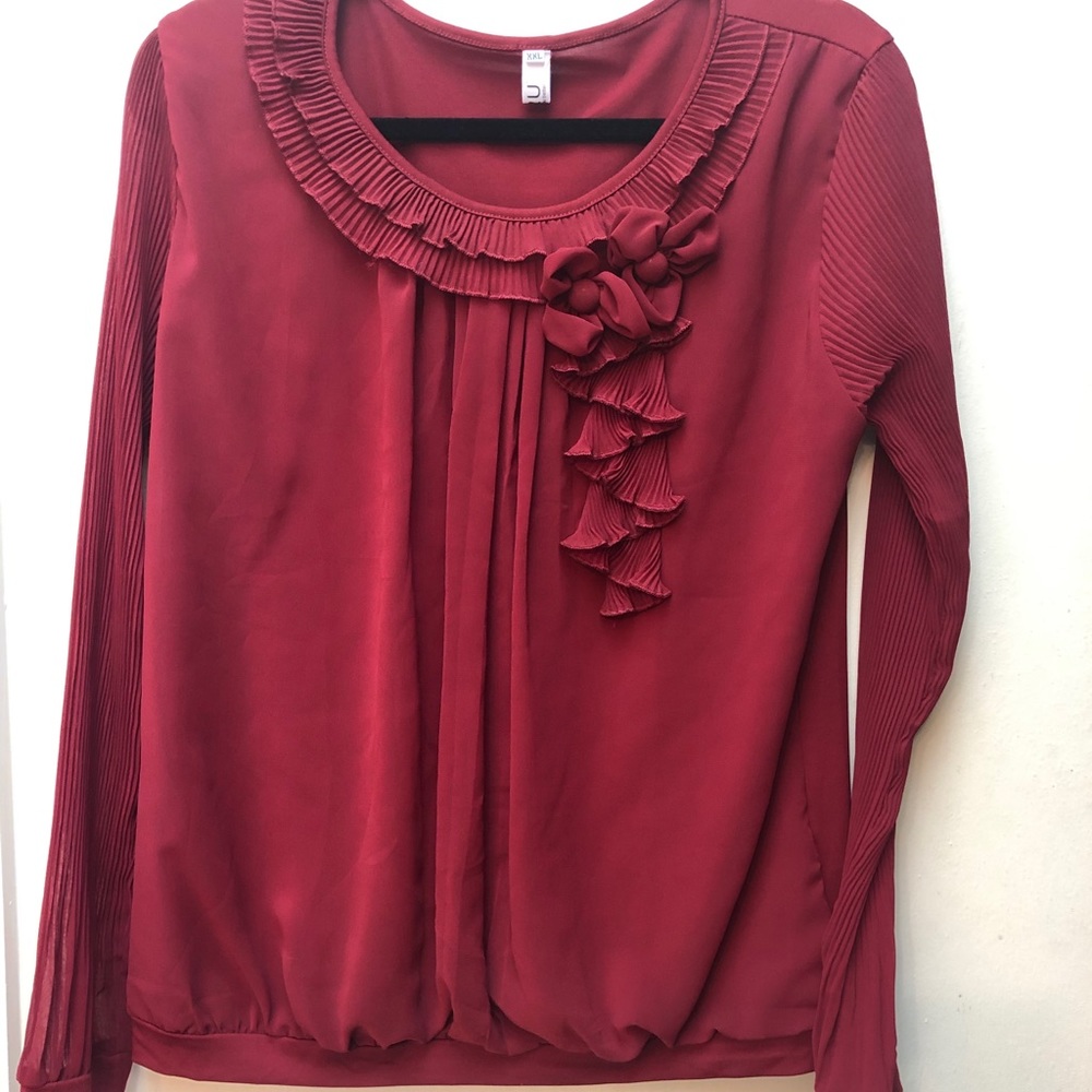 Red blouse